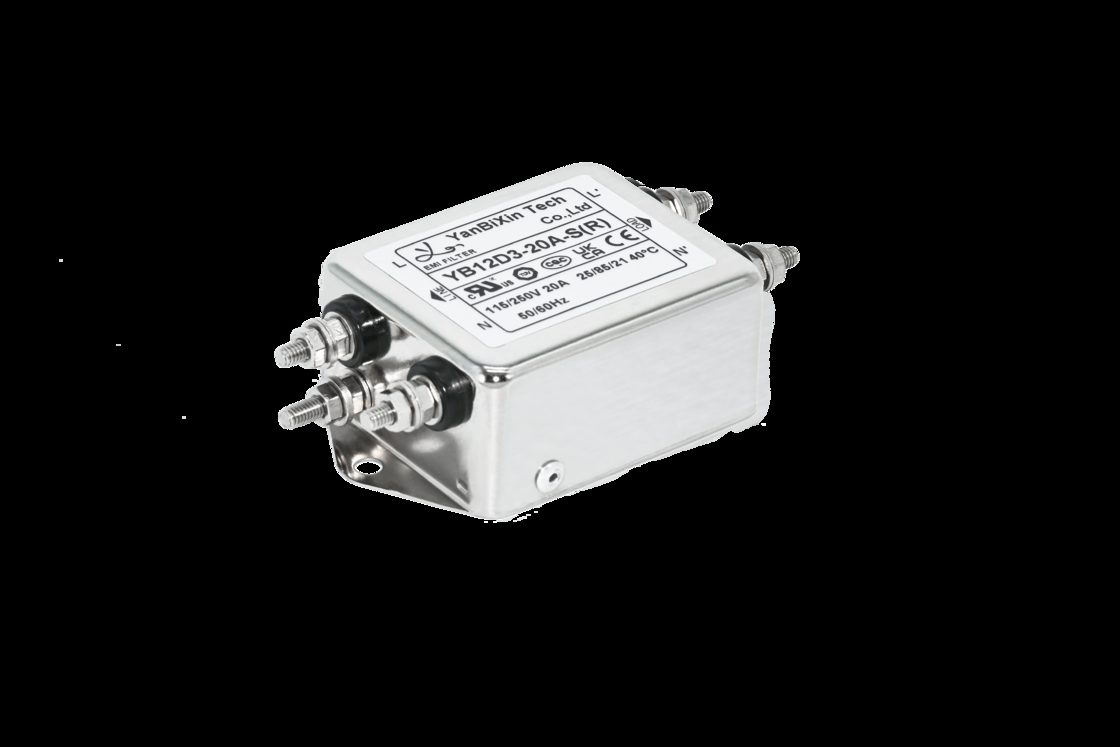 90db लो पास ईएमआई फ़िल्टर 1450VDC विद्युतचुंबकीय हस्तक्षेप फ़िल्टर